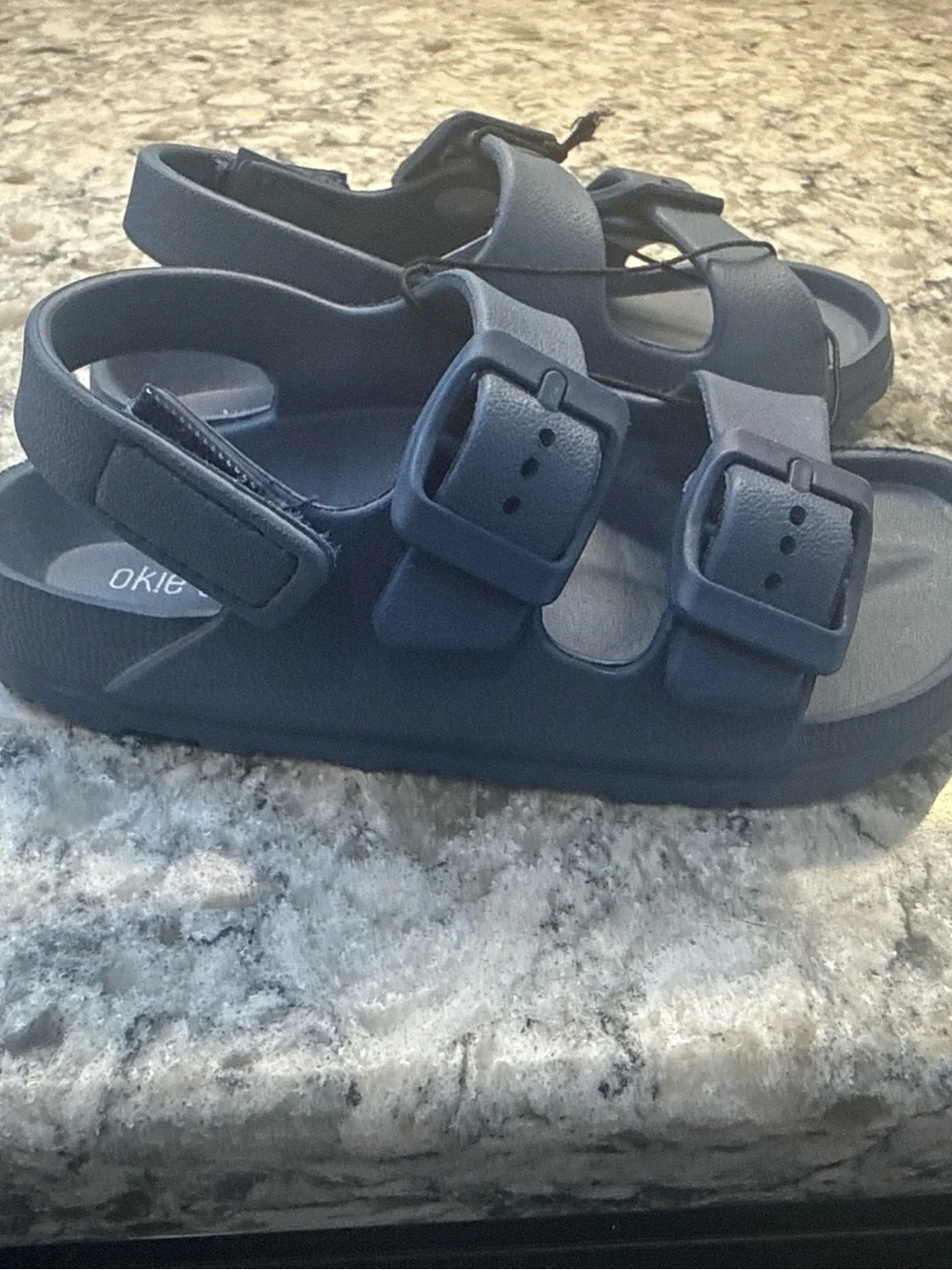 jcpenney Okie Dokie Blue Kids' Double Strap Adjustable Sandals